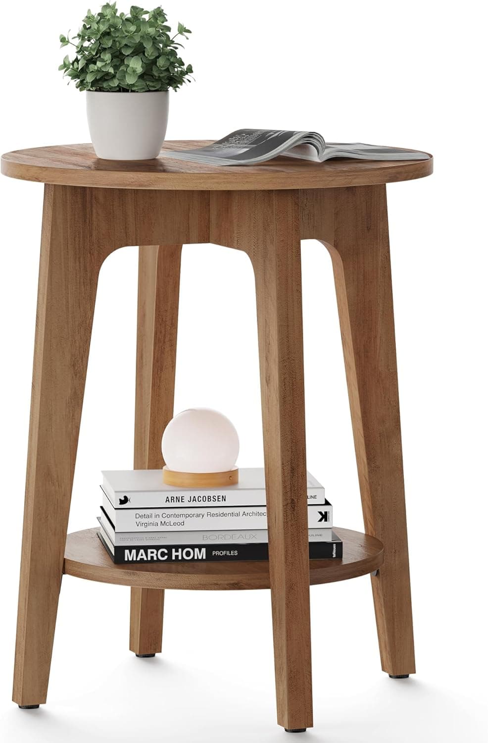 2-Tier Small Round End Table