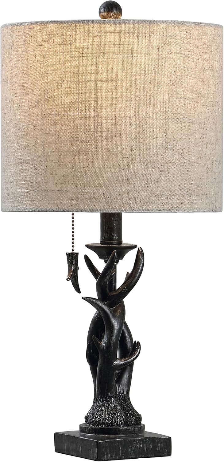 Antique Black Rustic Table Lamp