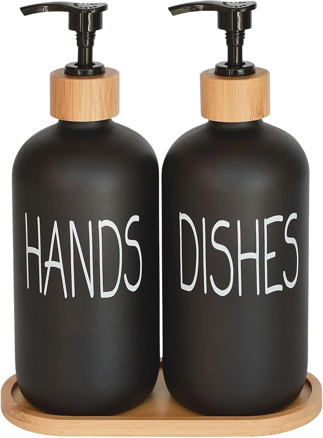 Glass Soap Dispenser Set