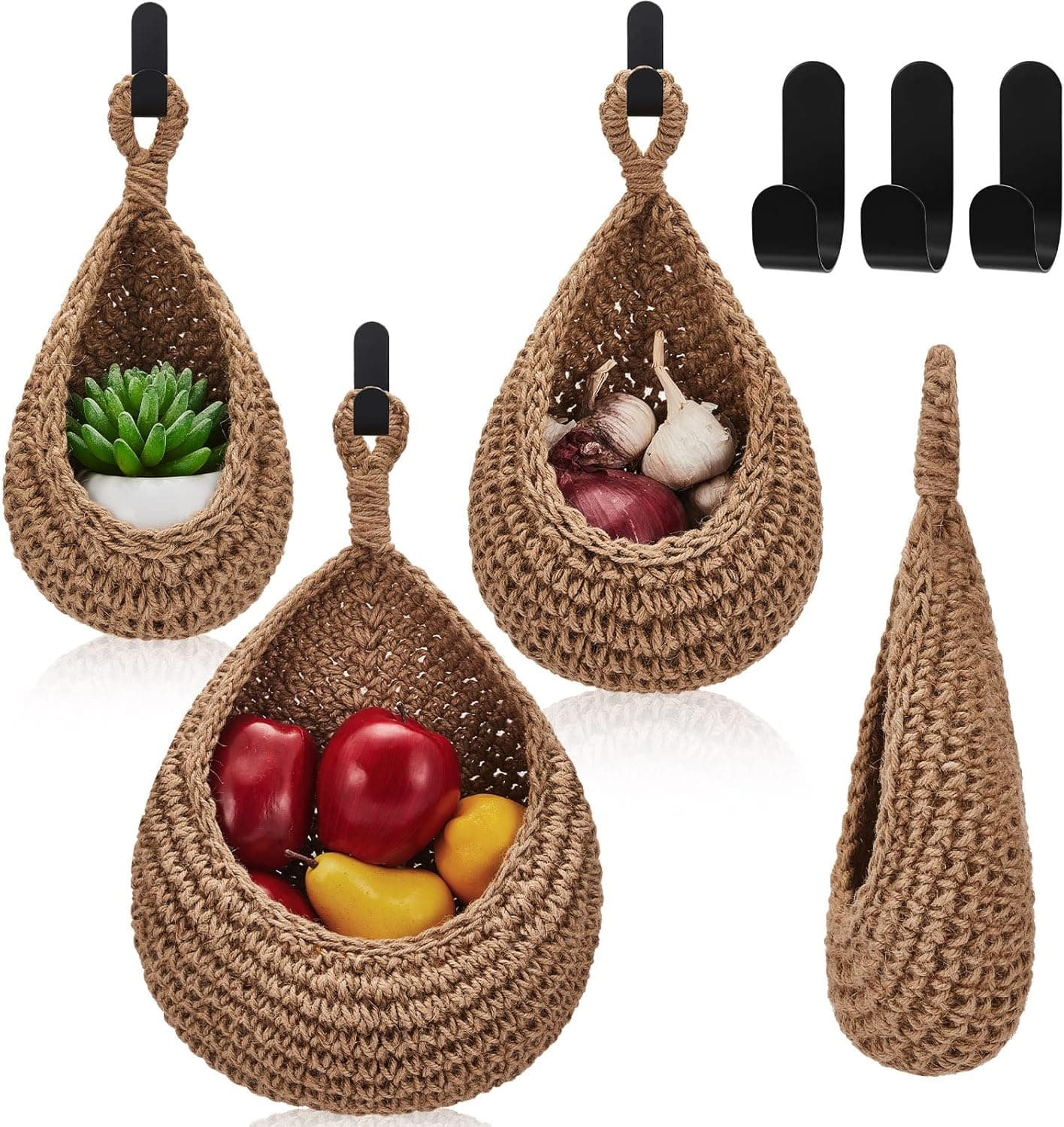 Boho Hanging Wall Baskets