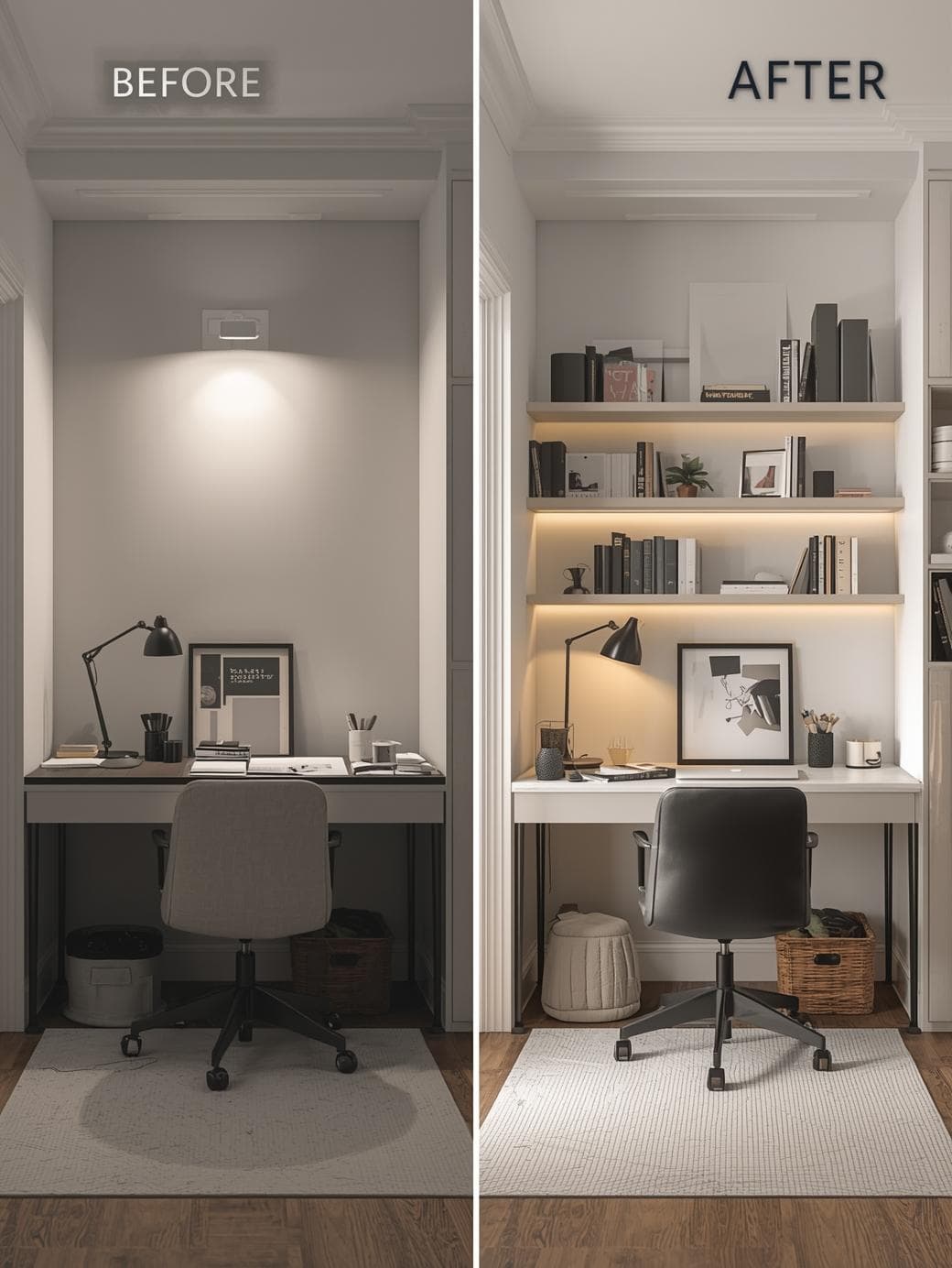 Small Home Office Makeover: 15 Before-and-After Ideas for a Stylish and Productive Workspace